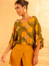 Load image into Gallery viewer, Totem SF1606 Blouse Bardot Olive
