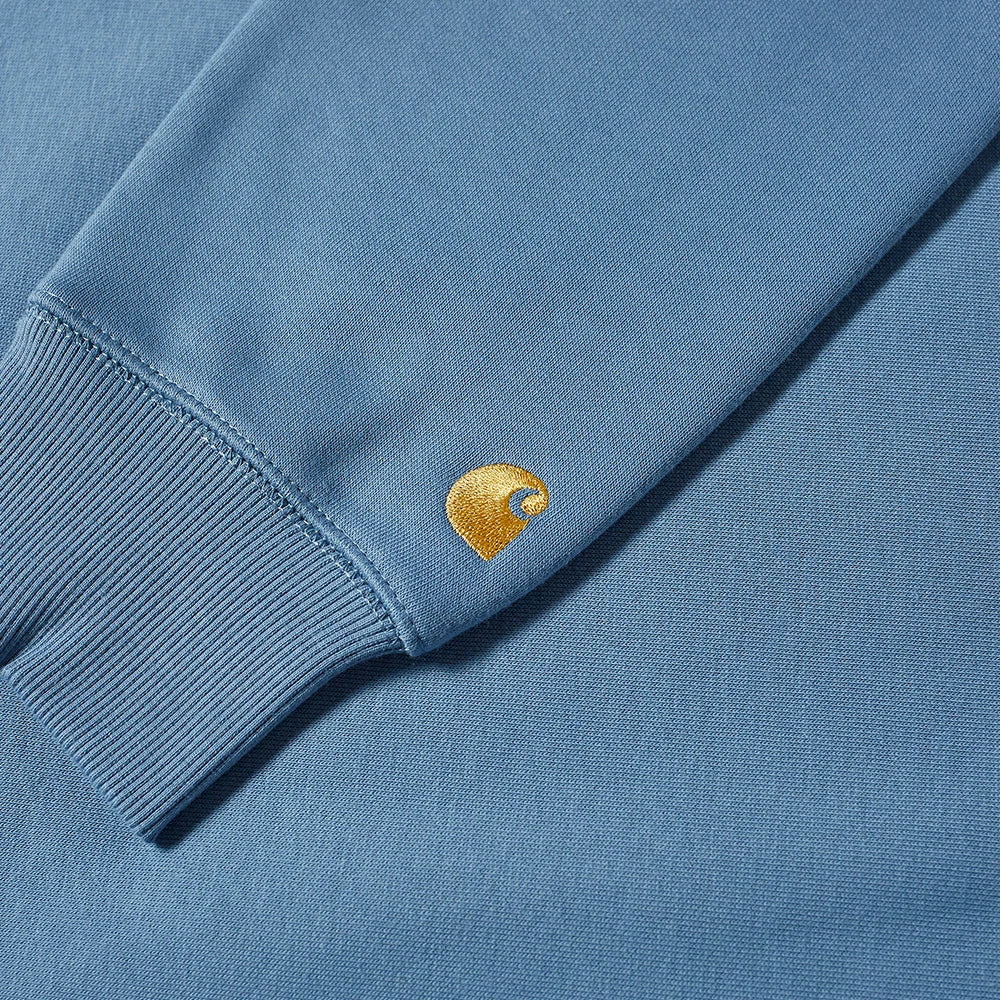 Carhartt WIP Chase Sweat Icy Blue/Gold