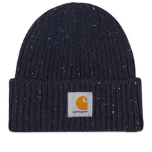 Load image into Gallery viewer, Carhartt WIP Anglistic Beanie Speckled Dark Navy Heather
