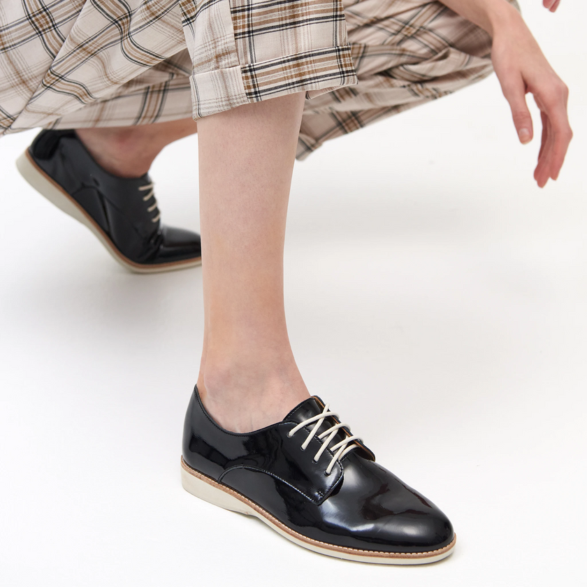 Rollie Derby Super Soft Black Patent Crinkle