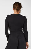 Tani Regular Scoop L/S Tee 79350 Black