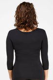 Tani Scoop 3/4 Sleeve Tee 79245 Black