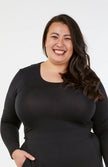 Tani Regular Scoop L/S Tee 79350 Black
