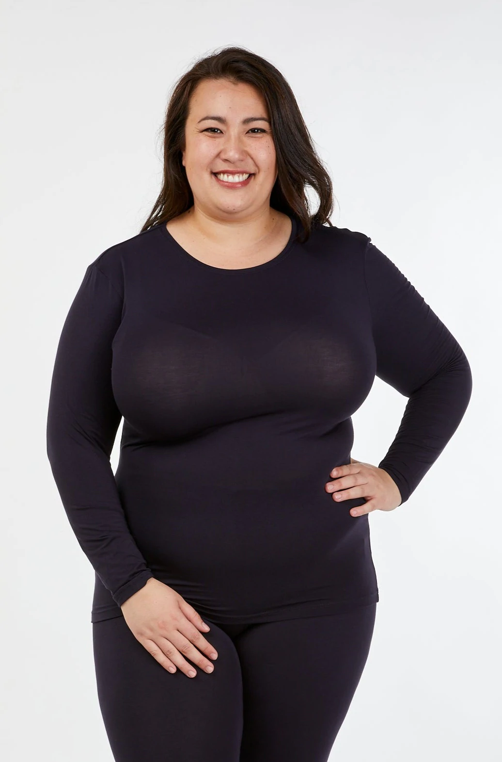 Tani High Neck L/S Top 79276 French Navy