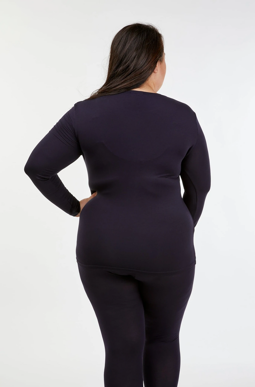 Tani High Neck L/S Top 79276 French Navy