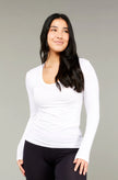 Tani Regular Scoop L/S Tee 79350 White