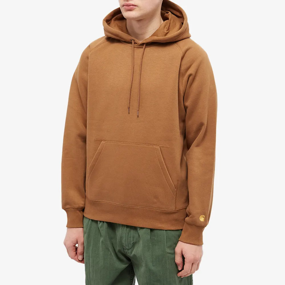 Carhartt WIP Hooded Chase Sweat Hamilton Brown/Gold