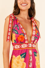 Load image into Gallery viewer, Farm Rio Flower Tapestry Midi Dress
