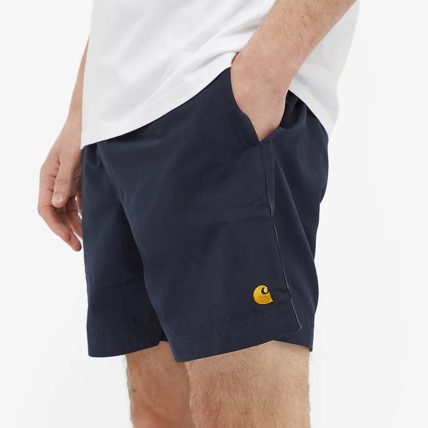 Carhartt WIP Chase Swim Trunks Dark Navy/Gold