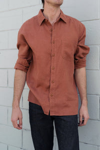 Hemp Clothing Australia Heritage Shirt Rust