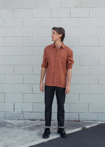 Hemp Clothing Australia Heritage Shirt Rust
