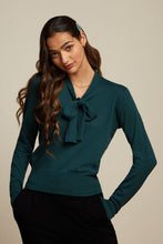 Load image into Gallery viewer, King Louie Ellen Bow Top Cottonclub Pine Green
