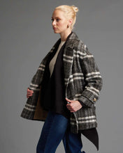 Load image into Gallery viewer, Fate + Becker Songbird Plaid Pea Oversized Coat Chocolate Check
