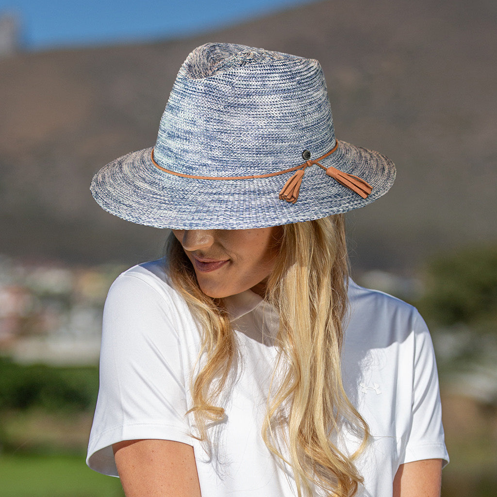 Evoke Australia Caroline Fedora Light Blue – Miss Gladys Sym Choon