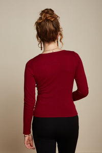 King Louie Cardi Round Neck BCI Rumba Red