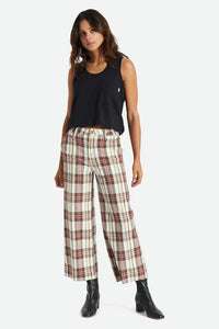 Brixton Victory Wide Leg Pant Off White/Dark Earth