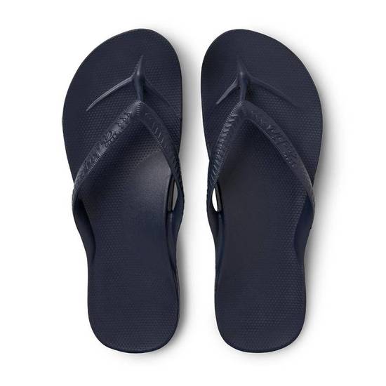 Archies Arch Support Thongs Navy