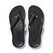 Archies Arch Support Thongs Crystal Black