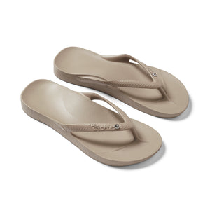 Archies Arch Support Thongs Crystal Taupe