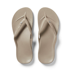 Archies Arch Support Thongs Crystal Taupe