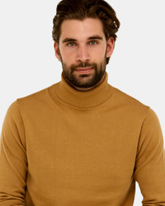 Brooksfield BFK395 Turtleneck Sweater Caramel