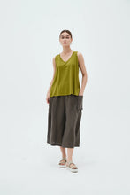 Load image into Gallery viewer, Tirelli V Neck Swing Tank Moss
