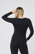 Load image into Gallery viewer, Tani L/S V-Neck Top 79228 Black
