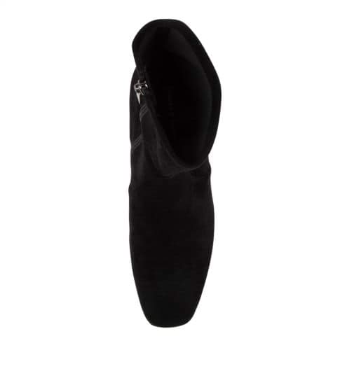 Django & Juliette Hartful Black Stretch Microsuede