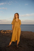 Load image into Gallery viewer, Hemp Clothing Australia Day Dress Ochre

