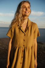Load image into Gallery viewer, Hemp Clothing Australia Day Dress Ochre

