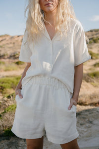 Hemp Clothing Australia Resort Shirt Natural White