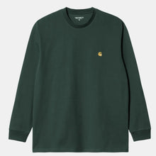 Load image into Gallery viewer, Carhartt WIP Chase L/S T-Shirt Juniper/Gold
