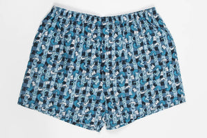 James Harper x Leunig JHLPJ010 Cotton Linen Shorts Blue