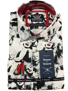 Thomson & Richards L/S Shirt Marilyn Blk/White