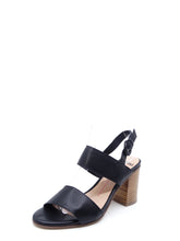 Load image into Gallery viewer, Mollini Ahoma Black Leather Natural Heel
