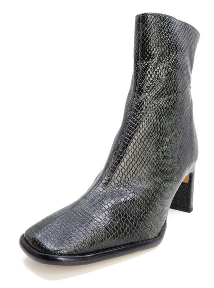 Neo Somaya (Crosandra) Green Snake Print Leather