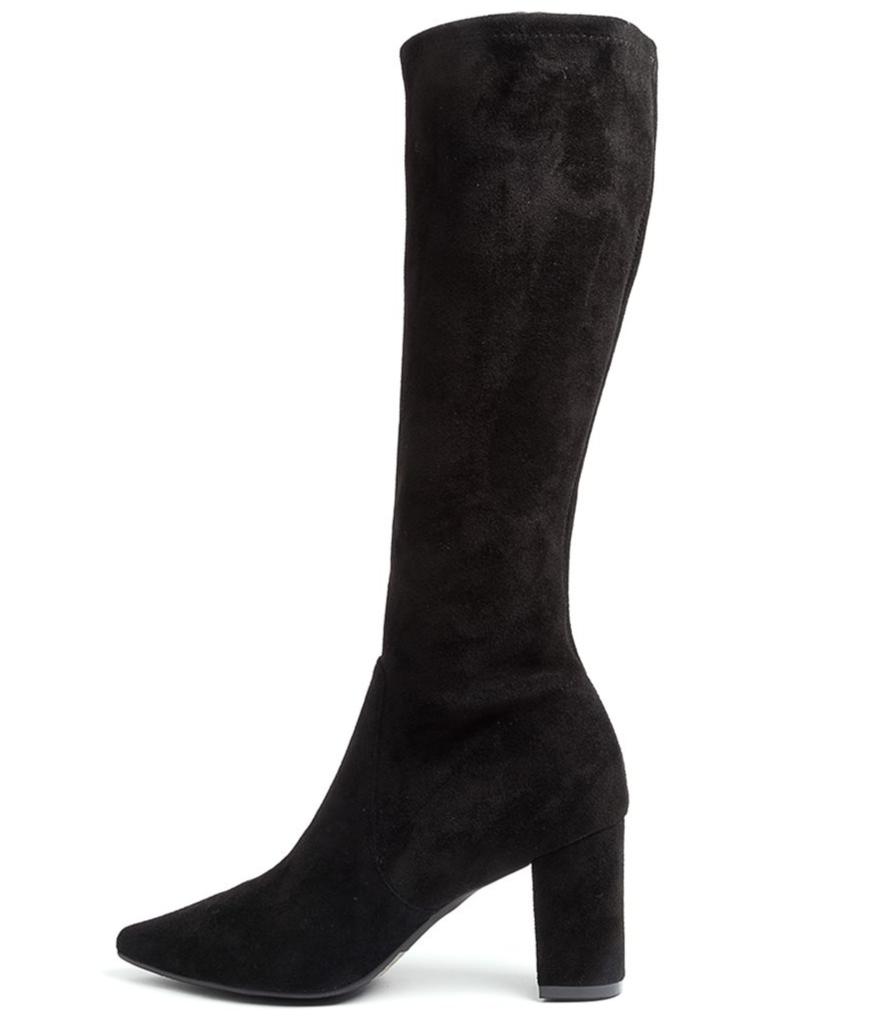 Django & Juliette Norass Black Stretch Microsuede