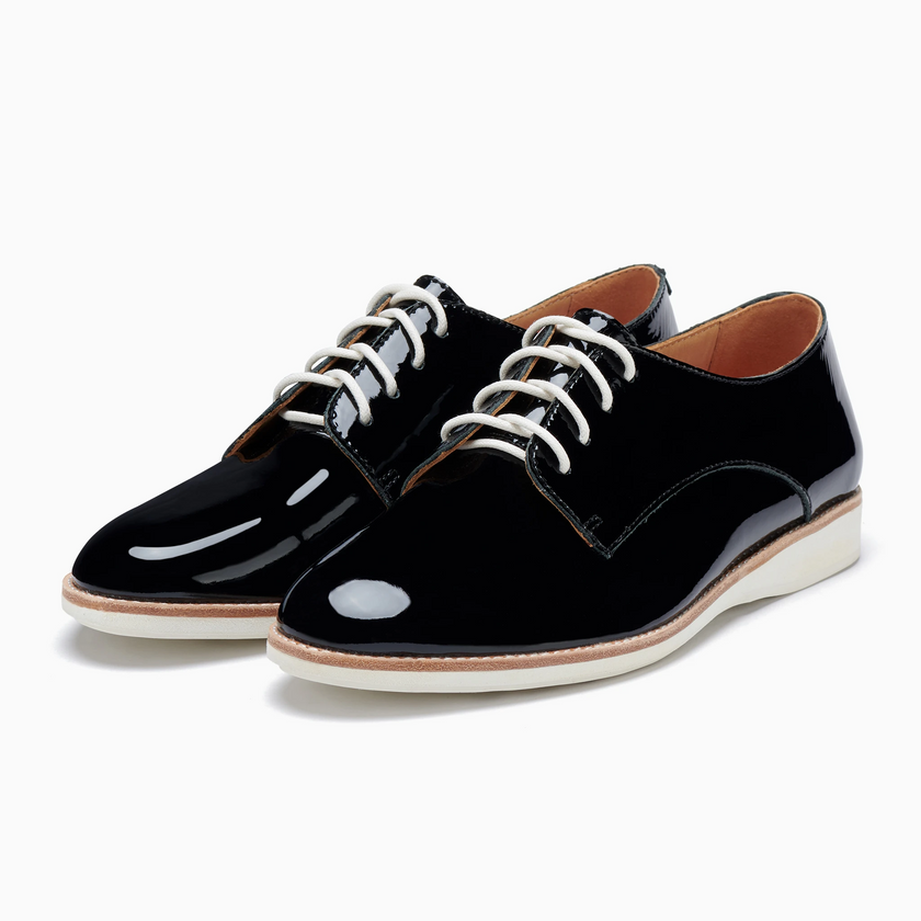 Rollie Derby Super Soft Black Patent Crinkle