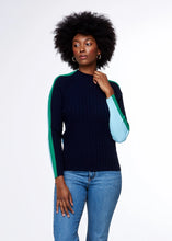 Load image into Gallery viewer, Zaket &amp; Plover Tri Colour Rib Knit Navy
