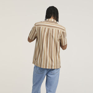 Wrangler Resort Shirt Brown Stripe