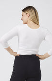 Tani Scoop 3/4 Sleeve Tee 79245 White