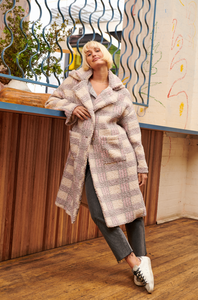 Barry Made Noki Coat Pink Check