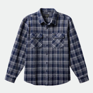 Brixton Bowery Heavy Weight L/S Flannel Navy/Grey