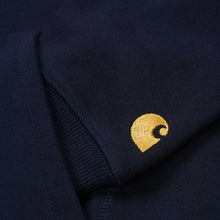 Load image into Gallery viewer, Carhartt WIP Hooded Chase Sweat Dark Navy/Gold
