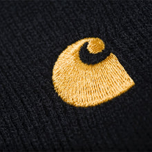 Load image into Gallery viewer, Carhartt WIP Chase Beanie Black/Gold
