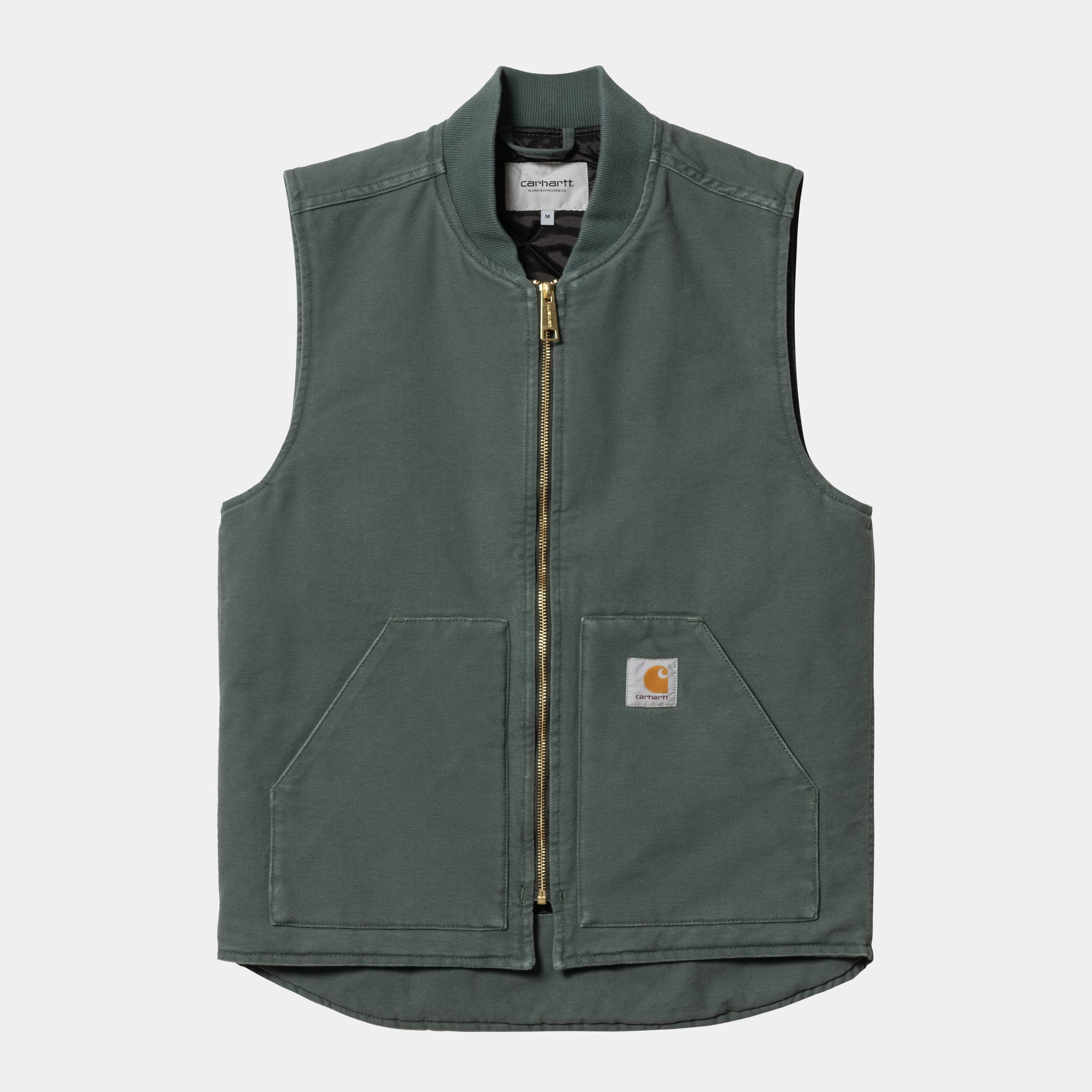 Carhartt WIP Classic Vest Hemlock Green Rinsed Miss Gladys Sym Choon