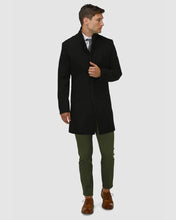 Load image into Gallery viewer, Brooksfield Sleek Long-line Overcoat Black
