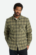 Load image into Gallery viewer, Brixton Bowery Heavy Weight L/S Flannel Military Olive/Black
