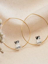 Load image into Gallery viewer, Nach French Bulldog Hoop Earrings
