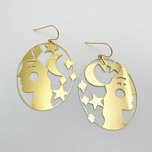 DENZ Zodiac Gemini Earrings Gold